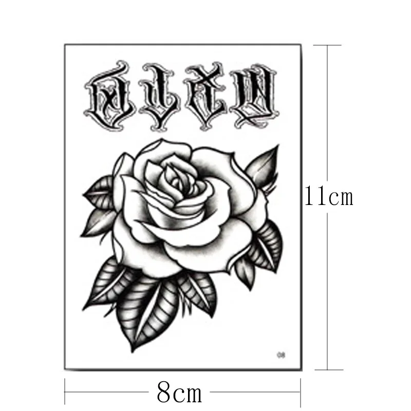 Sdrawing Waterproof Temporary Tattoo Sticker Hand flower tattoo Rose Fake flash Tattoo Arm Foot Back body art Girl Women Men
