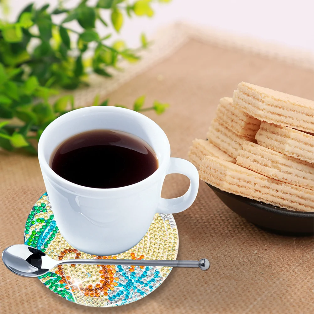 8pcs DIY Marine Life Anti Slip Coasters Stackable Creative for Tabletop Protection