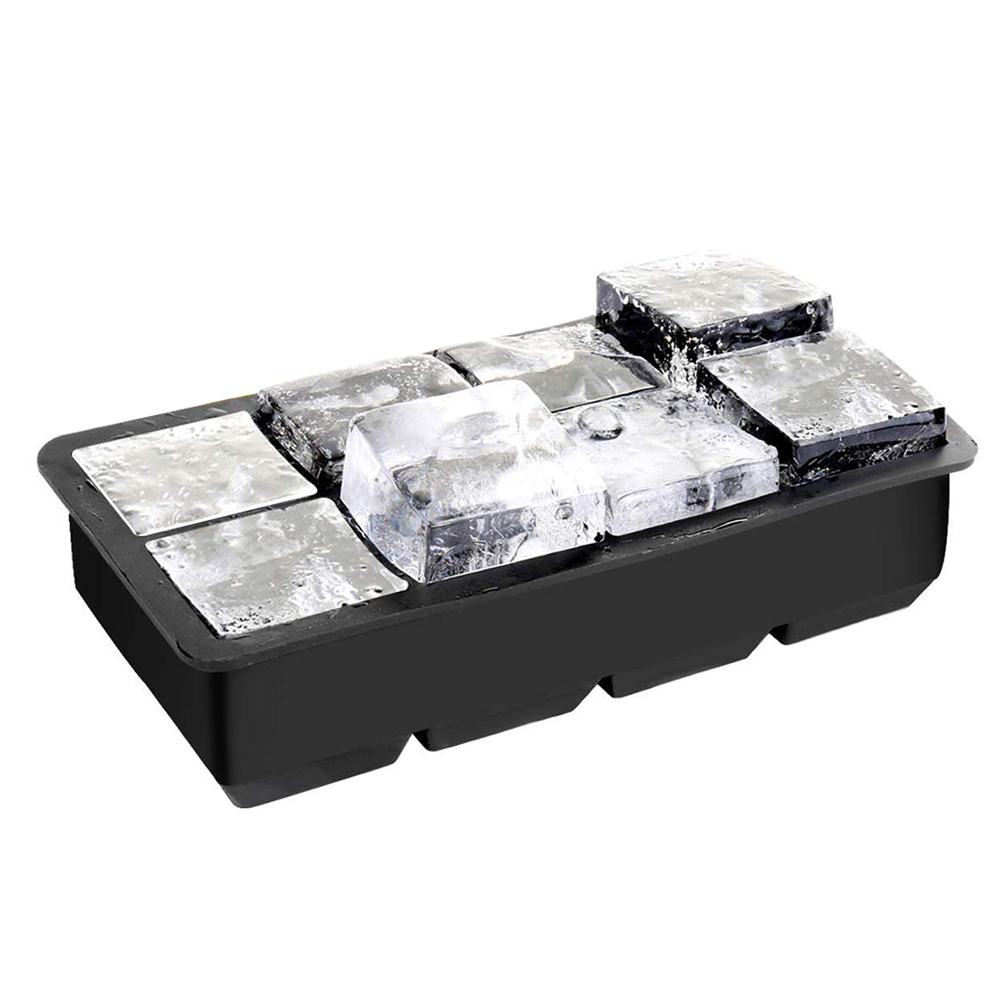 

8 Grid Silicone Square Ice Tray with Lid Ice Cube Maker Mold Bar Accessory, 501 Original