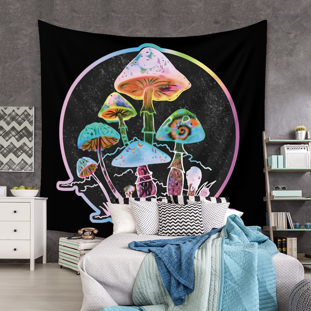 

Psychedelic Mushroom Indian Mandala - Tapestry, 145*130cm, 501 Original