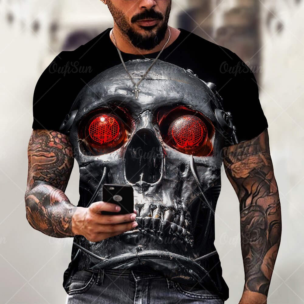 

Horror Skull - 3D Printed Men T Shirt, Xxl, 501 Original