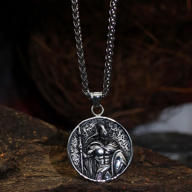 Coutureaura Spartacus Warrior Shield Pendant Necklace
