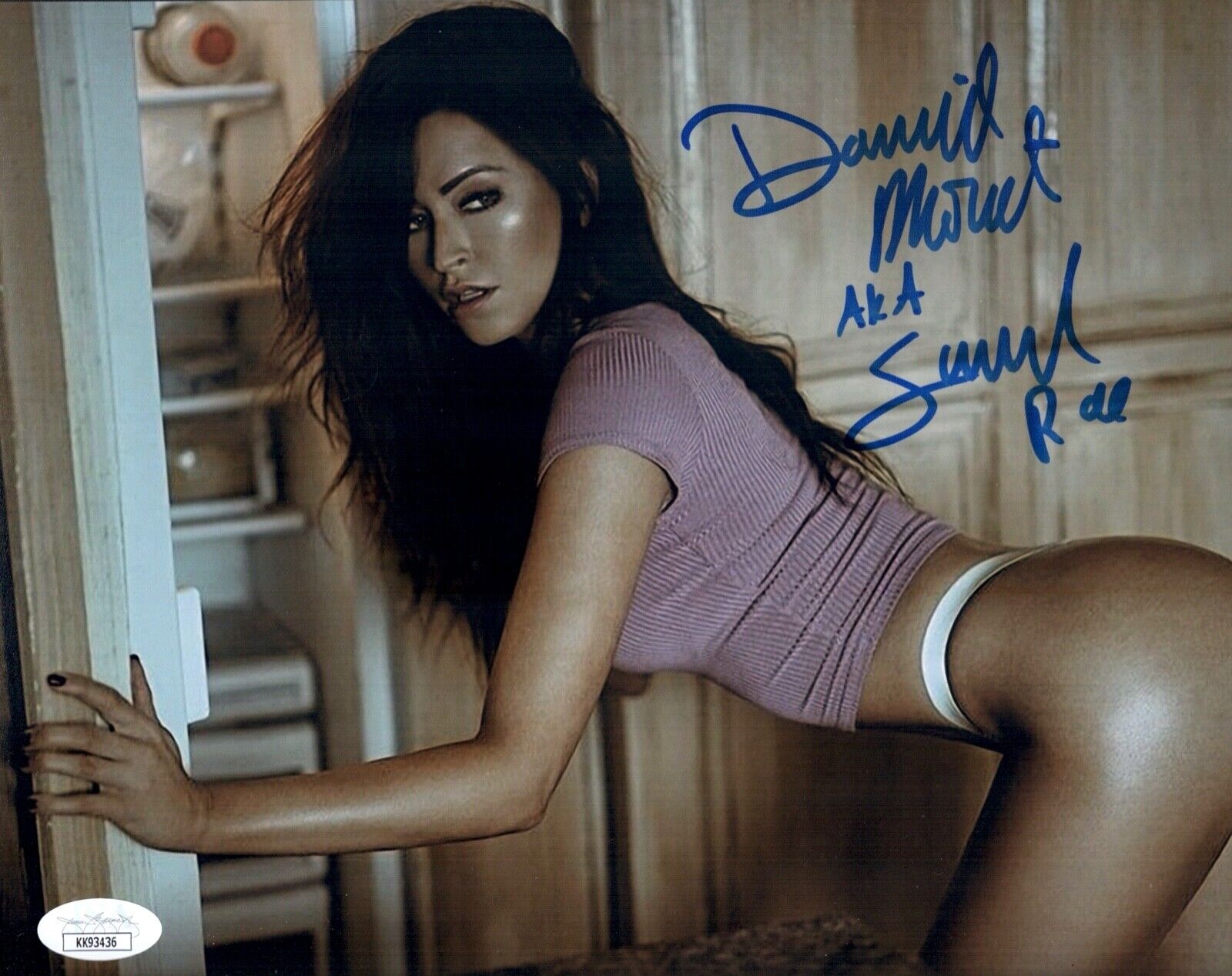 DANIELLE MONET Signed SUMMER RAE 8x10 Photo Poster painting WWE DIVA Autograph JSA COA Cert