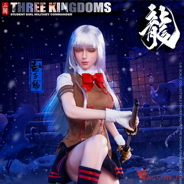 【予約】WAR STORY WS014 1/6 美人 美女 綺麗 セクシー 三国誌シリーズ 趙雲 アクションフィギュア 素体 ダブルヘッド 交換手 制服セット チャイナドレス 刀 槍 支柱 フルセット