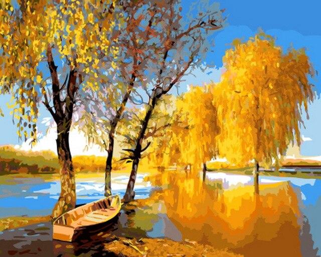 

Dry Tree On Lake – Paint By Numbers - 40*50CM, 501 Original