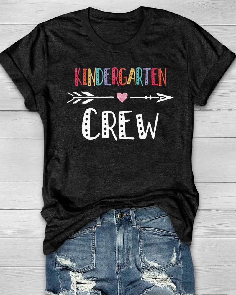 Kindergarten Crew Print T Shirt