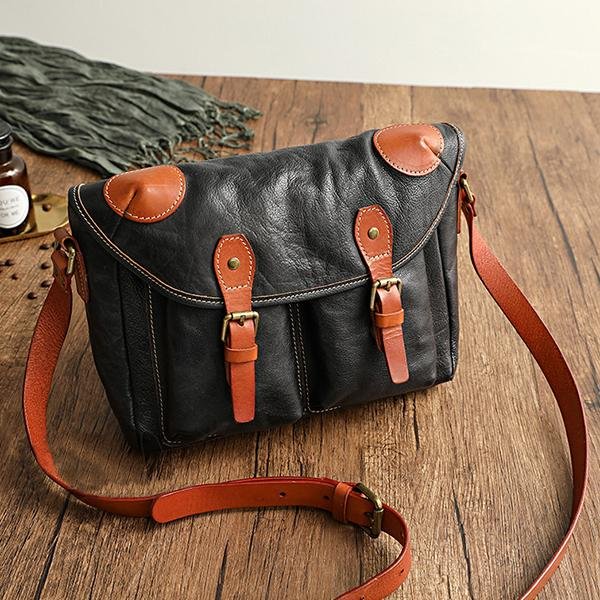 Vegetable Tanned Leather Cowhide Handmade Bag