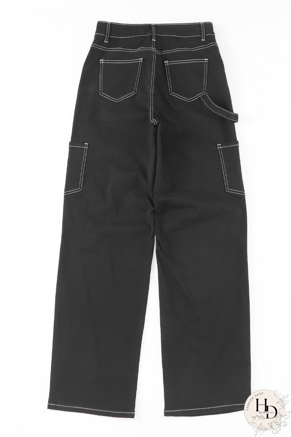 Streetwear-Inspired Black Cargo Pants