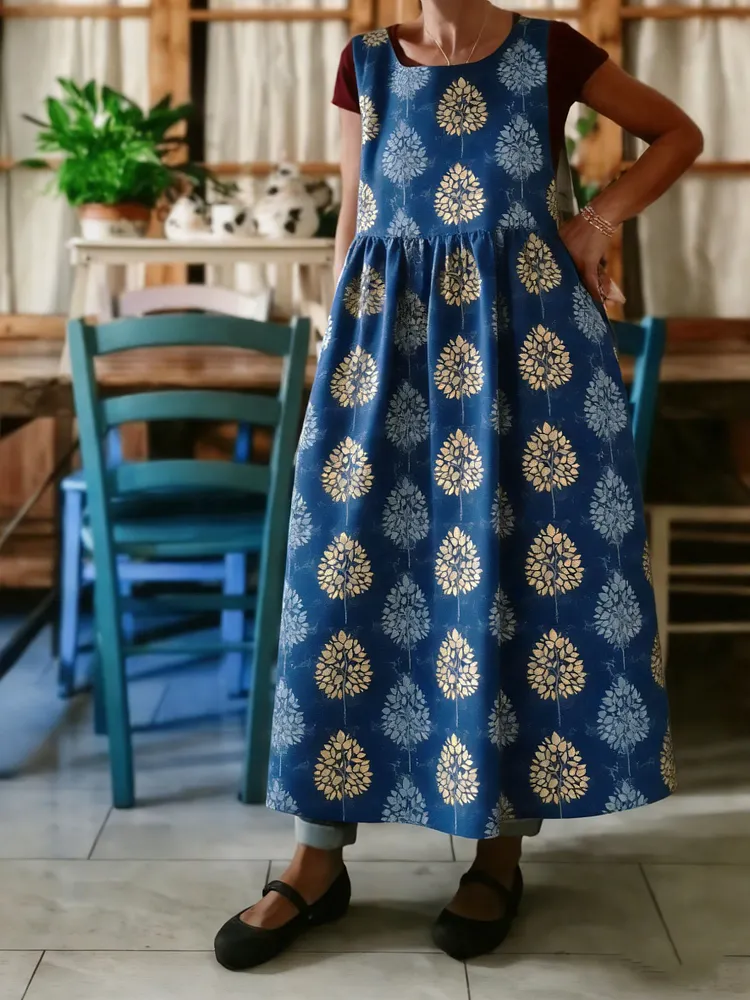 Floral Print Apron