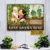 Custom Photo Garden Grandmother Grandchildren Sunflowers Custom Classic Metal Signs