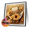 Diamond Painting-Square AB Drill Sunflower And Hat(45*45CM)