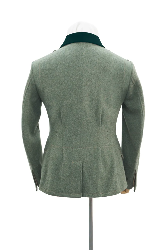   Elite German M1937 EM Fieldgrey Wool Tunic Feldbluse Deep Green Collar German-Uniform
