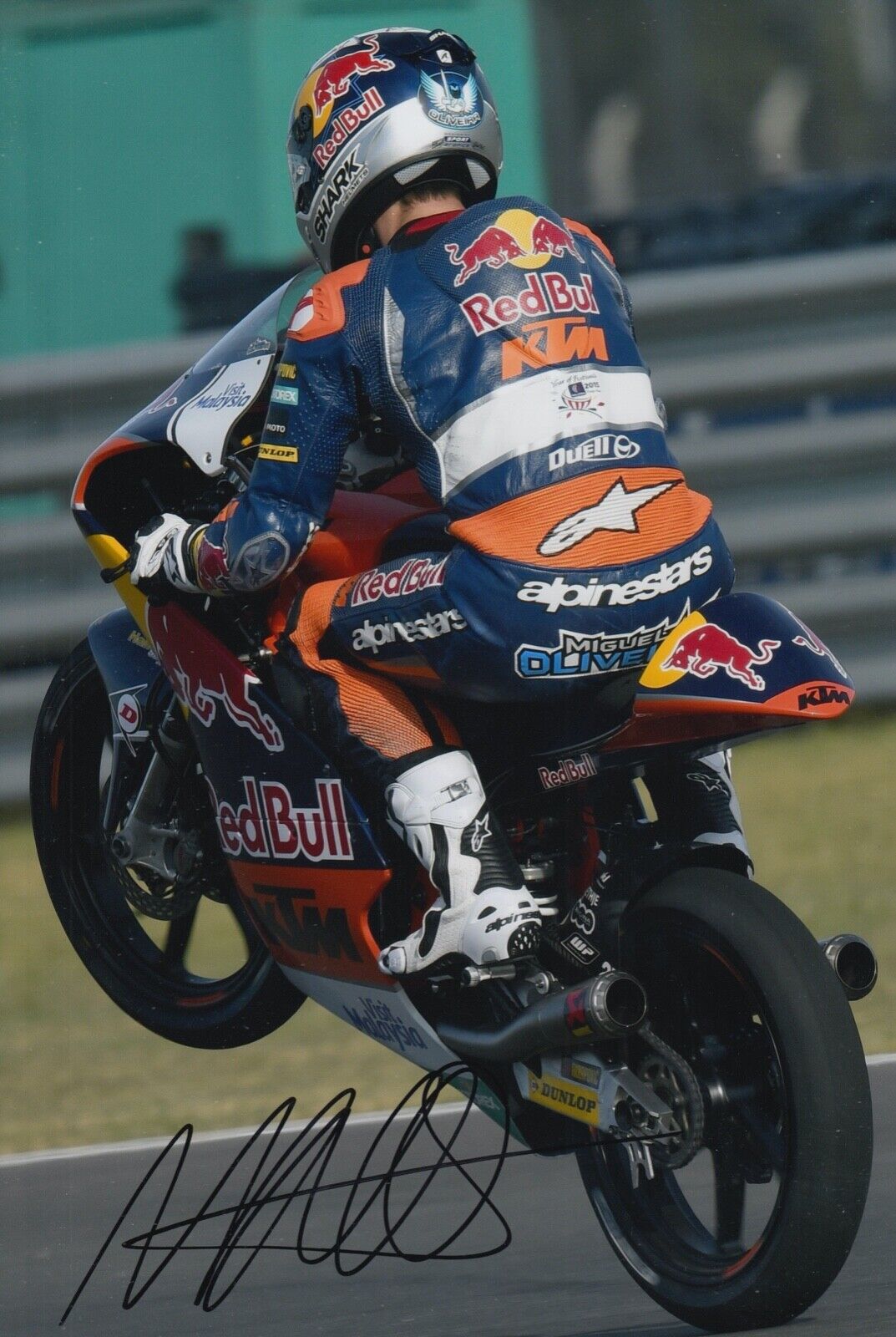 Miguel Oliveira Hand Signed 12x8 Photo Poster painting MotoGP Autograph Red Bull Moto3 2