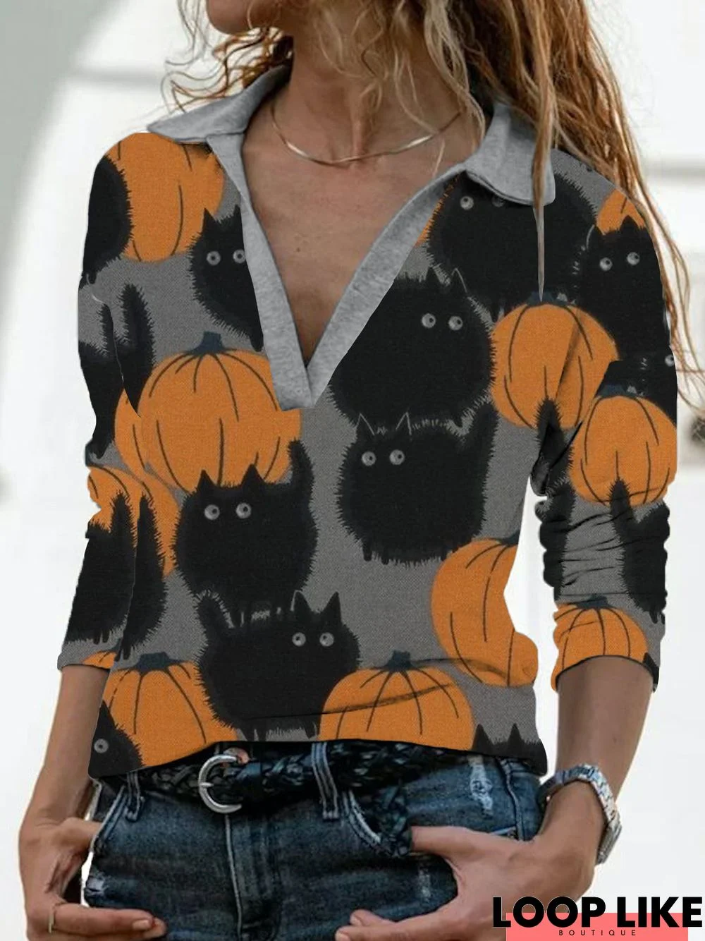 Halloween Casual long Sleeve T-shirt