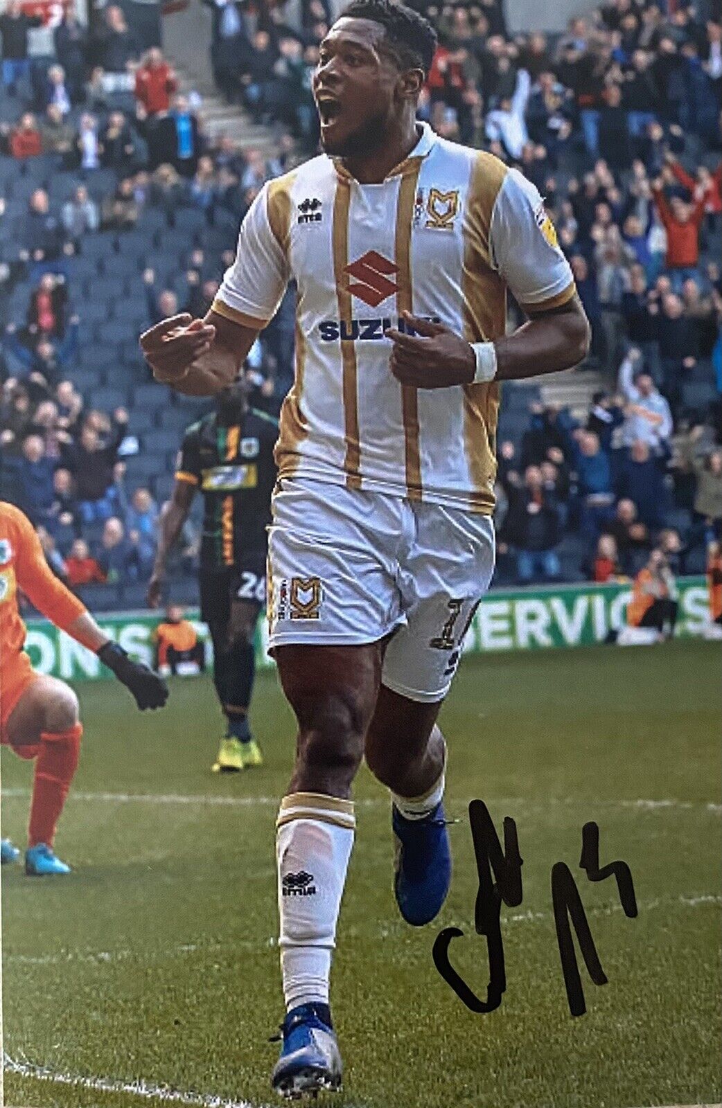 Chuks Aneke Genuine Hand Signed MK Dons 6X4 Photo Poster painting