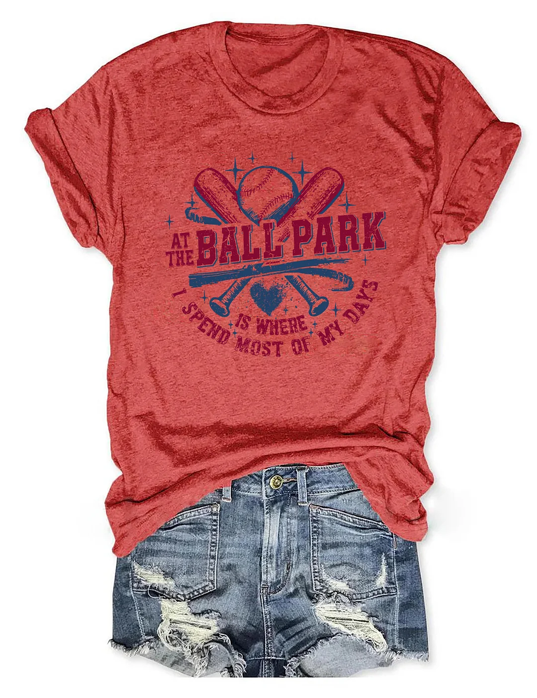At The Ballpark Is Where I Spend Most of My Days T-Shirt