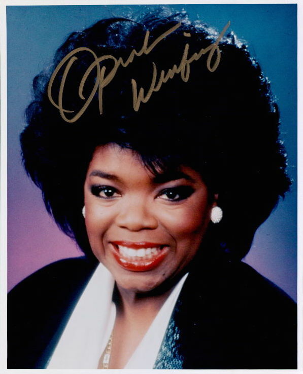 Oprah Winfrey vintage signed 8x10 Photo Poster painting