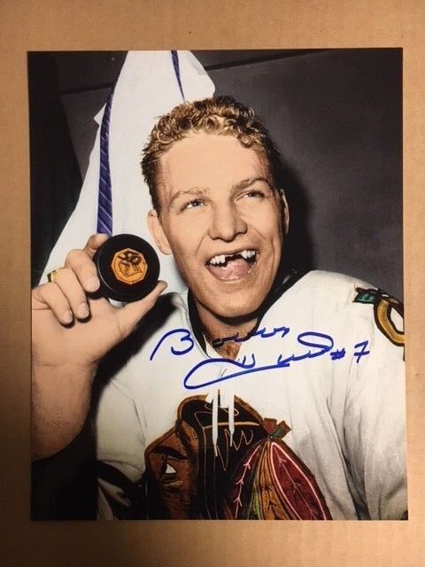 Bobby Hull 50th Goal of Season! Boldly Signed 8x10 Stunning Photo Poster painting COA