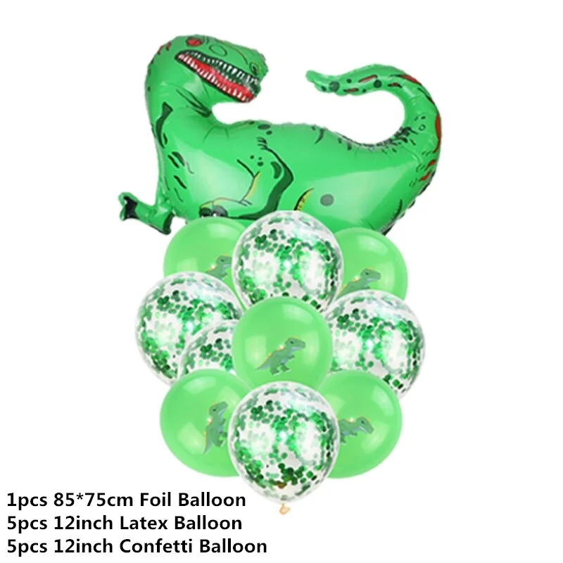 Dinosaur Birthday Party Dinosaur Foil Balloon Confetti Latex Ballons Dino Air Baloon Globos Kids Animal Jungle Party Decoration