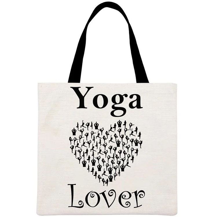 yoga Printed Linen Bag-Annaletters