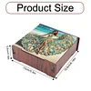Diamond Painting Wooden Green Dress Girl 4 Slots Diamond Painting Storage Box for Adult Beginner