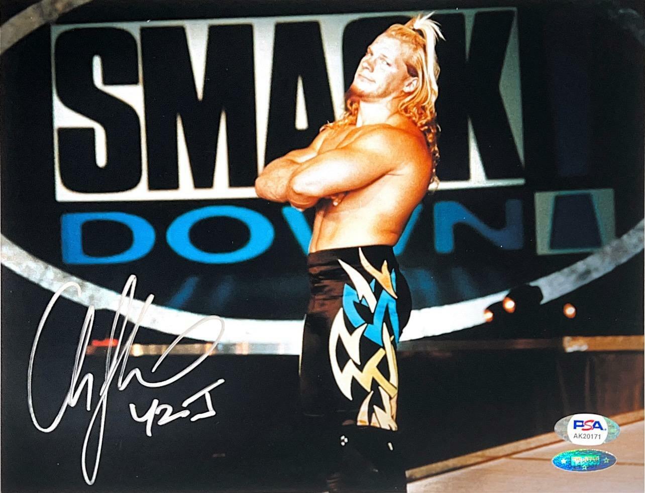 WWE CHRIS JERICHO HAND SIGNED AUTOGRAPHED 8X10 Photo Poster painting WITH TRISTAR AND PSA COA