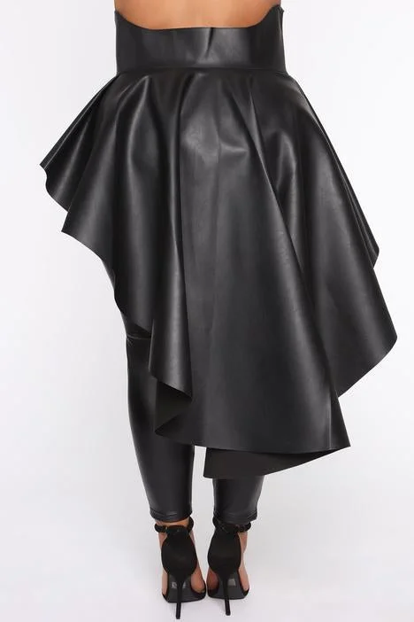 Black Long Midi Skirt, High Waist Faux Leather Skirt Women, Belted Pencil  Wrap Skirt, Latex Corset Skirt, Futuristic Clothing, A0232 -  Canada