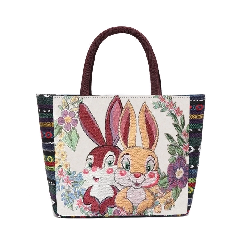 Women’s Vintage Style Butterfly Polyester Shopping Bags