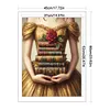 Girl Holding A Book-14CT Stamped Cross Stitch 45*60cm/17.72*23.62in(Big Size) tapestrymarket