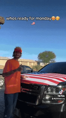 American hood flag cover display