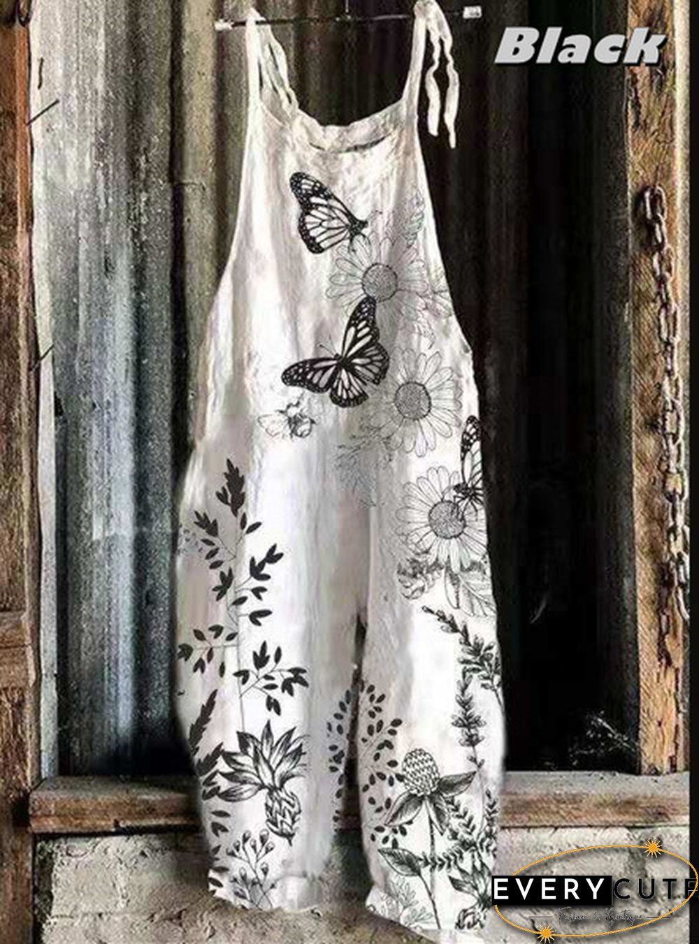 Summer New Fashion Women Casual Overalls Floral Print Jumpsuit Graphic Sling Pants Loose Casual Style Plus Size Streetwear