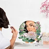 DIY Diamonds Painting Special Shaped Crystal Drill Crafts Mirror Desk Ornament Decor Kit(Lotus)