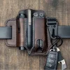 Cowhide EDC Tool Set Outdoor Multi-Function Sheath Tool Bag Flashlight Case
