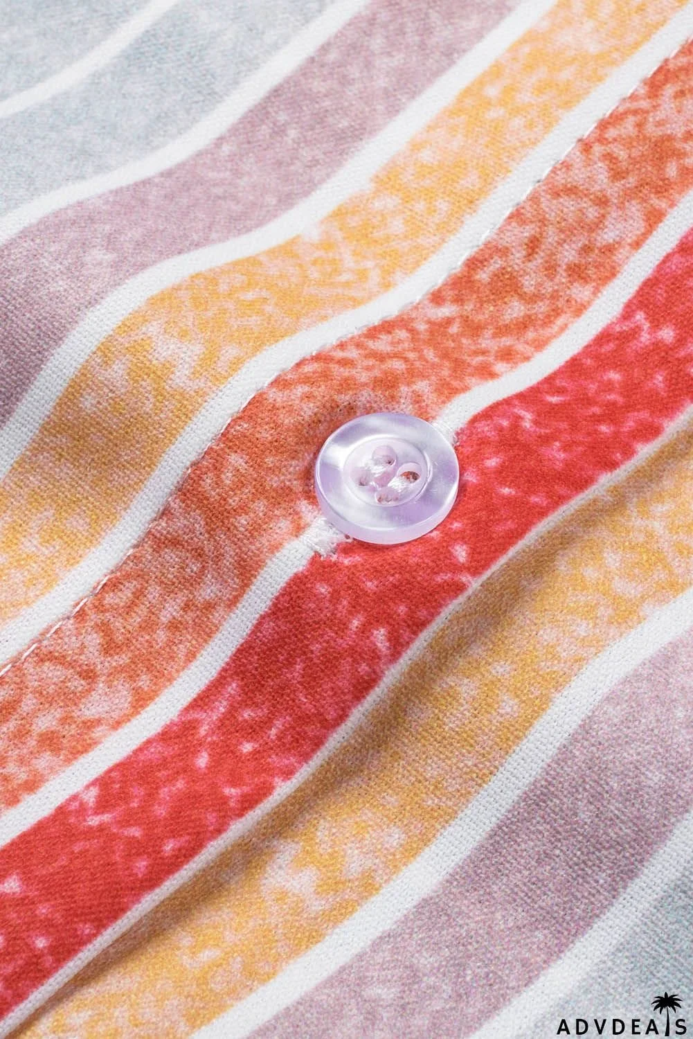 Classic Women's Orange Happier With You Striped Button Down Shirt