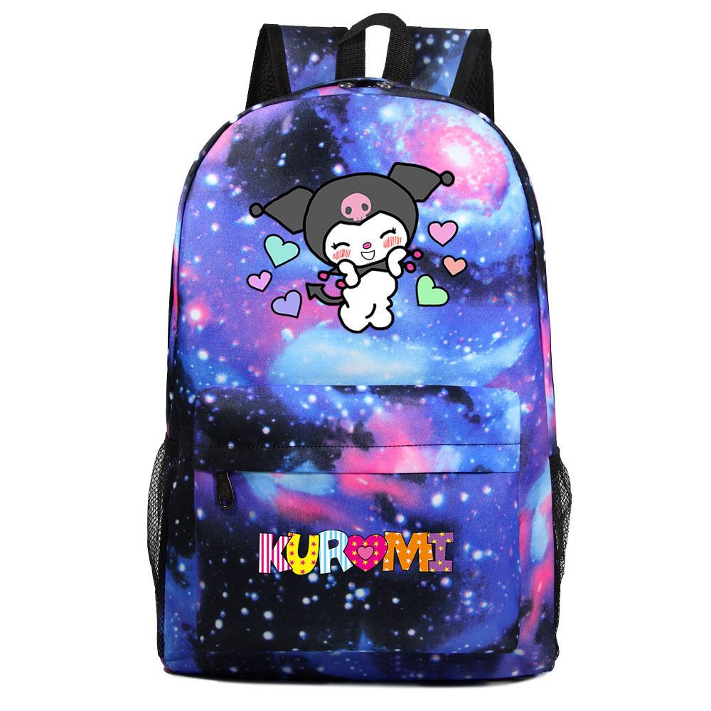 Mayoulove Kuromi Backpack Large Capacity Lightweight Design for School and Outdoor Activities-Mayoulove