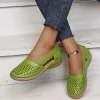 Women Wedges Orthopedic Hollow Out PU Summer Vintage Sandals