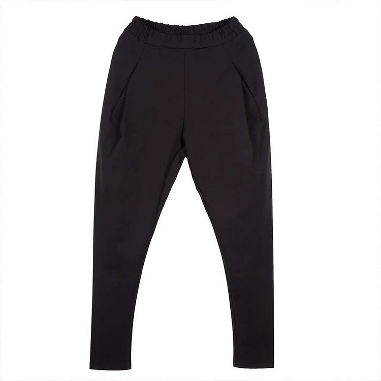Elastic Waist Casual Plush Pants - Modakawa modakawa