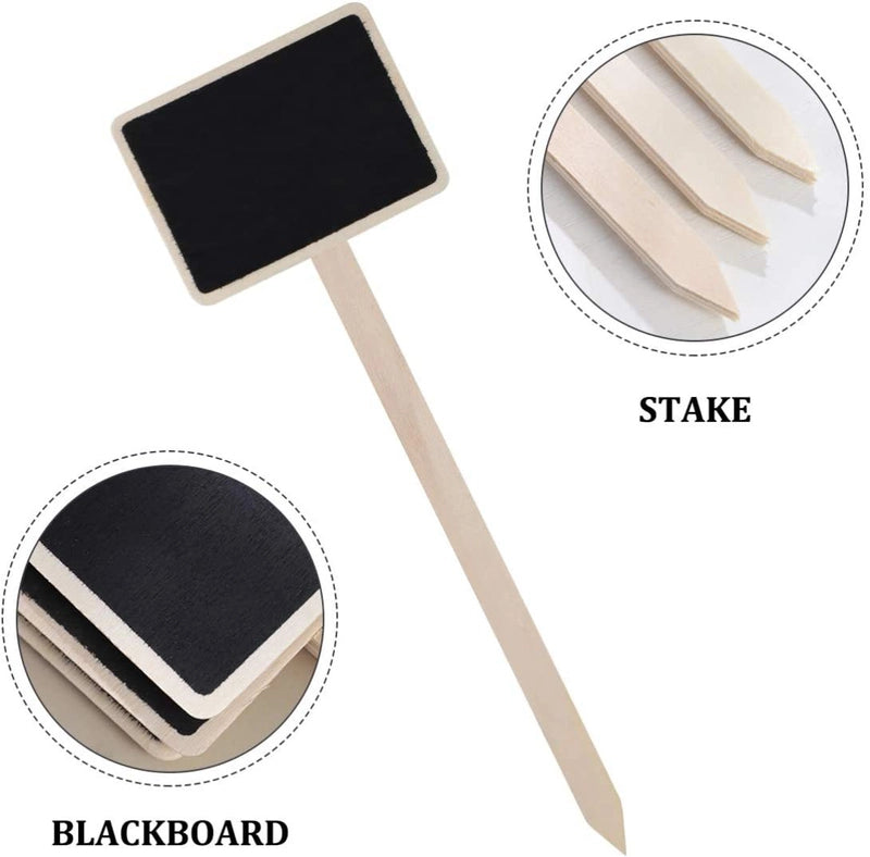 Wooden Board Small Blackboard Mini Plant Name Card Wooden Desktop Display Board Message Board Diy Small Drawing Board