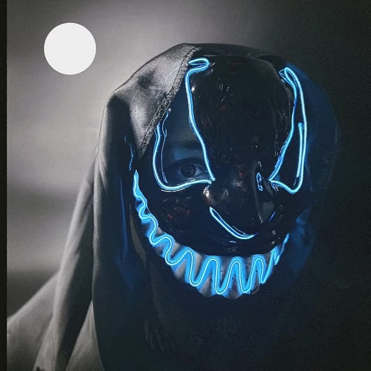 Halloween Mask LED Costume Scary Light up Mask