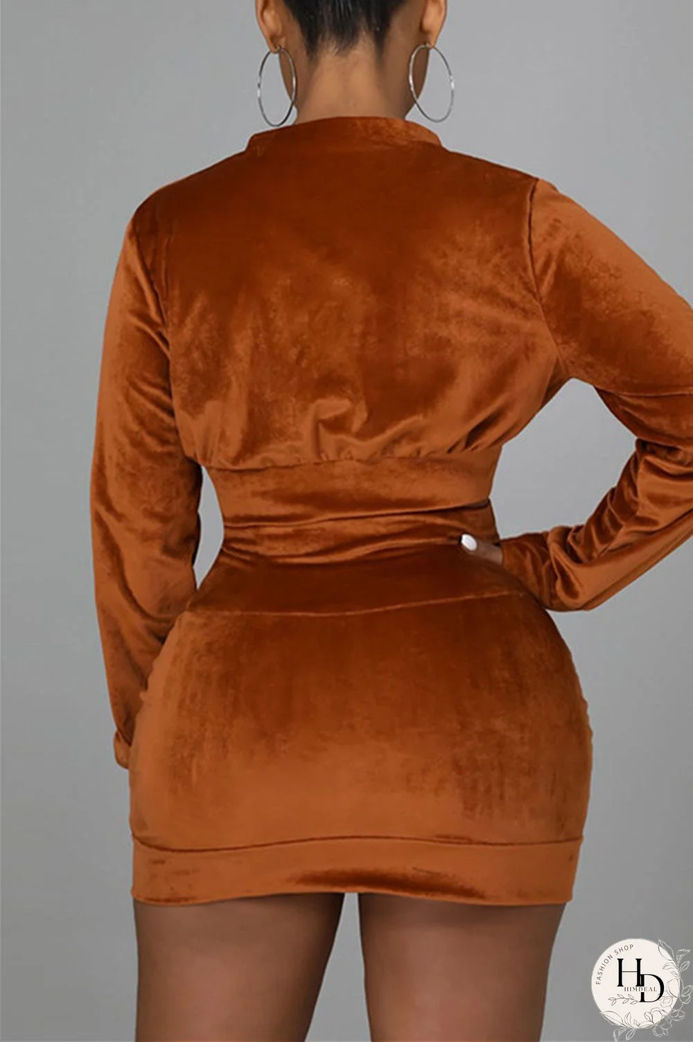 Black Fashion Sexy Solid Split Joint Zipper Collar Long Sleeve Two Pieces