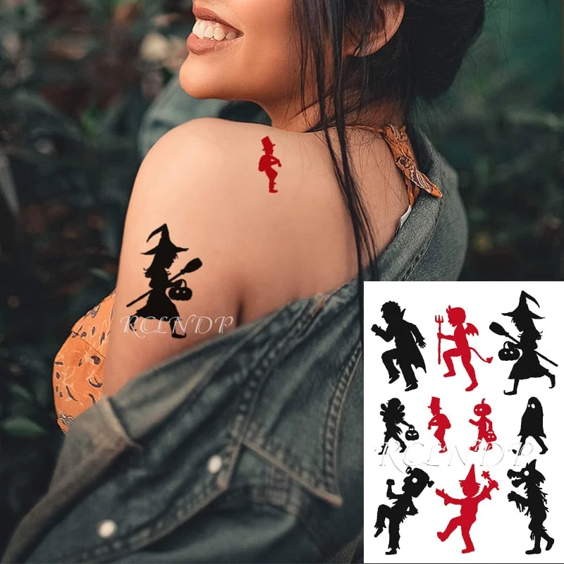 Waterproof Temporary Tattoo Sticker Poker Ace of Spades Letter Flower Art Flash Tatoo Fake Tatto Stickers for Girl Men Women