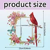 (US Local)Acrylic Special Shape Cardinal and Flower Diamond Painting Picture Frame Kit
