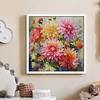 Dahlia-16CT Stamped Cross Stitch Egyptian Cotton 68*68cm/26.77*26.77in (Big Size)