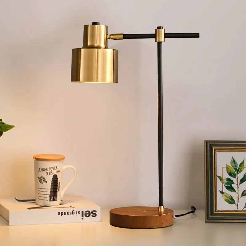 Modern Table Lamp with Wireless Charger USB 1-Light Desktop 