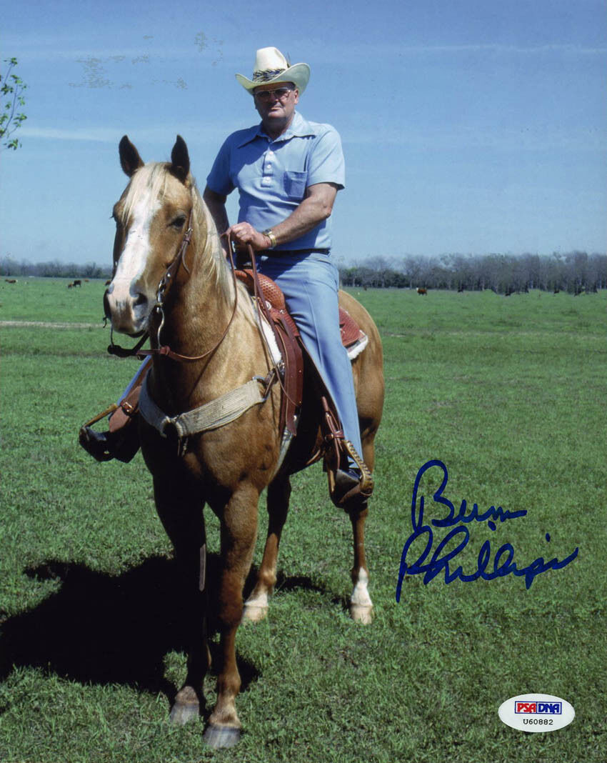 Bum Phillips SIGNED 8x10 Photo Poster painting Luv Ya Blue Houston Oilers PSA/DNA AUTOGRAPHED