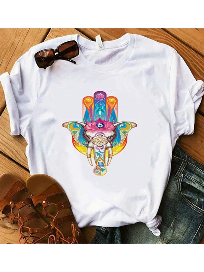 Cotton-Blend Crew Neck Shirts & Tops
