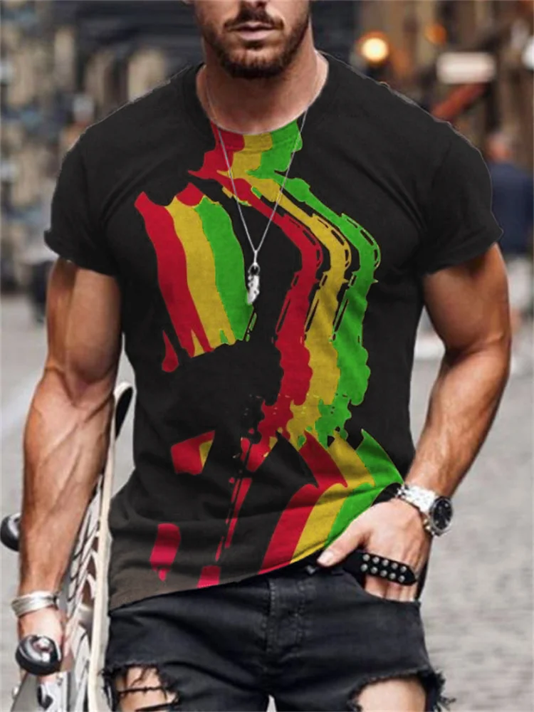 Men's Jazz Lover Musician Silhouette T Shirt
