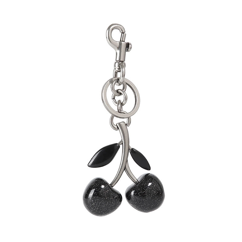 Cute Cherry Alloy Resin Plating Bag Pendant Keychain