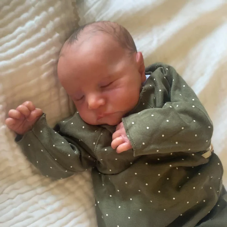 [New] 20'' Reborn Baby Doll Realistic Sleeping Boy Swaith with Painted Hair：Realistic Reborn Baby Dolls By Rsgdolls®
