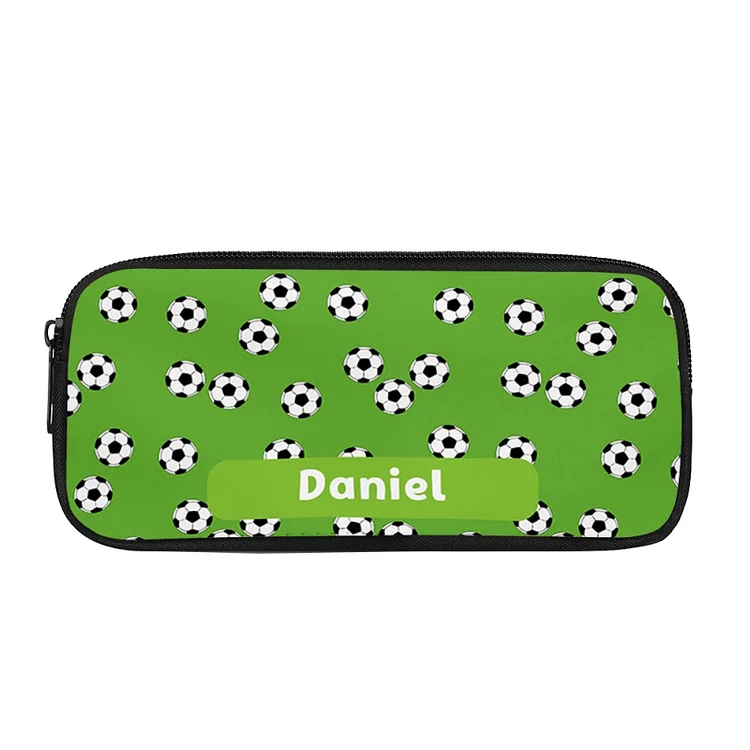 Personalized Football Pencil Case, Customized Name Pen Case For Kids, Back To School Gift